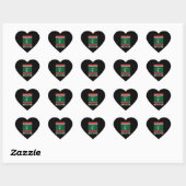 Lineman Ugly KerstSweater Hart Sticker (Vel)