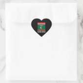 Lineman Ugly KerstSweater Hart Sticker (Tas)