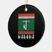 Lineman Ugly KerstSweater Keramisch Ornament (Links)