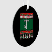 Lineman Ugly KerstSweater Ornament (voorkant)