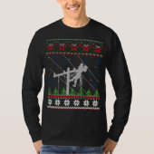 Lineman Ugly KerstSweater T-shirt (Voorkant)