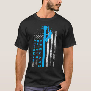 Lineman Vaderdag Tshirt Elektrische Kabel Lineman