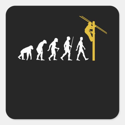 Lineman Vierkante Sticker (Voorkant)