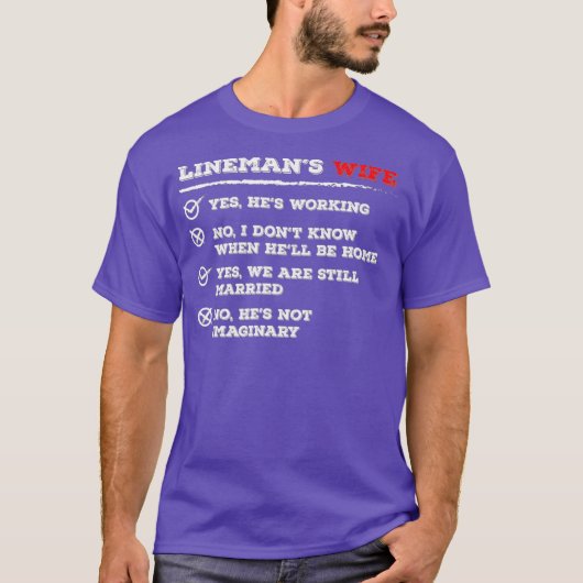 Lineman vrouw Amerikaanse elektricien kabeldraad T-shirt (Voorkant)