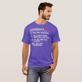 Lineman vrouw Amerikaanse elektricien kabeldraad T-shirt (Voorkant volledig)