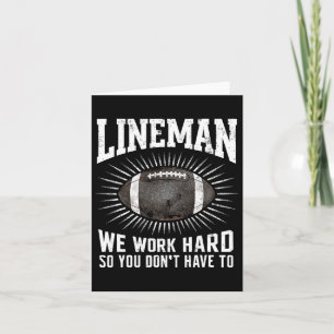 Lineman, we werken hard zodat je niet hoeft te spo kaart