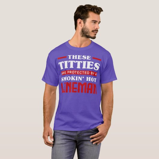 Lineman Wives Lineworker Funny Lineman Vrouw T-shirt (Voorkant volledig)