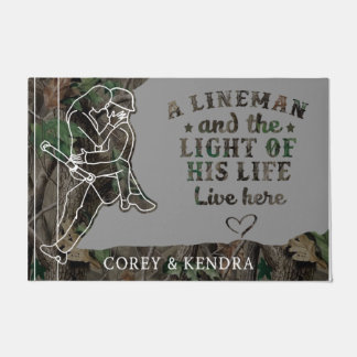 Lineman's Gift, Housewarming Gift, Home Decor Deurmat