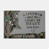 Lineman's Gift, Housewarming Gift, Home Decor Deurmat (Voorkant)