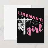 Lineman's Girl | Mechanisch canvas Kaart (Voorkant / Achterkant)