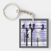 Linemen over Texas Graphic Sleutelhanger (voorkant)