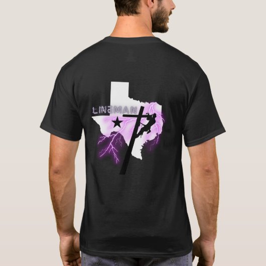Linemen over Texas Graphic T-shirt (Achterkant)