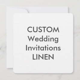 LINEN 100 lb 5,25-inch Square Wedding Invitations Kaart