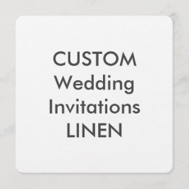 LINEN 100 lb 5,25-inch Square Wedding Invitations Kaart