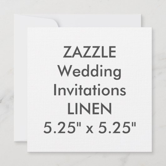 LINEN 100 lb 5,25-inch Square Wedding Invitations Kaart (Voorkant)