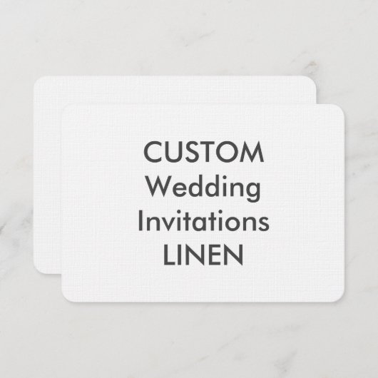 LINEN 100 lb 5-inch x 3,5-inch bruiloft Kaart (Voorkant / Achterkant)