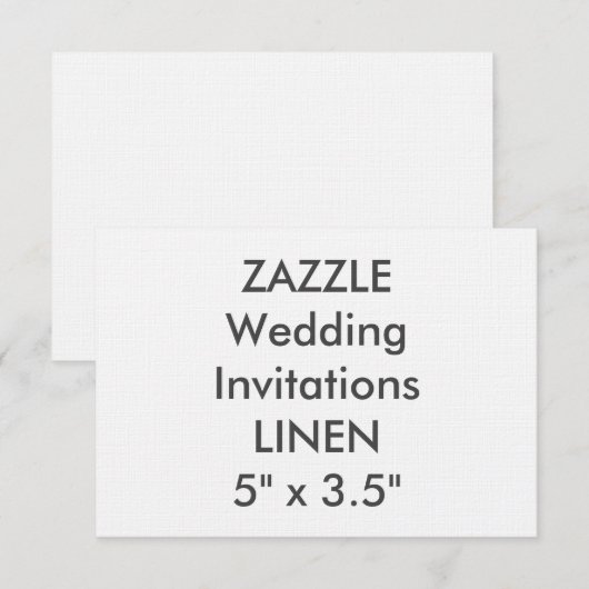 LINEN 100 lb 5-inch x 3,5-inch bruiloft Kaart (Voorkant / Achterkant)