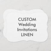 LINEN 100 lb 7x5-inch Bracket Shape Wedding Invita Kaart (Voorkant / Achterkant)