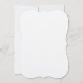 LINEN 100 lb 7x5-inch Bracket Shape Wedding Invita Kaart (Achterkant)