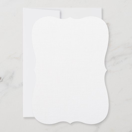 LINEN 100 lb 7x5-inch Bracket Shape Wedding Invita Kaart (Achterkant)