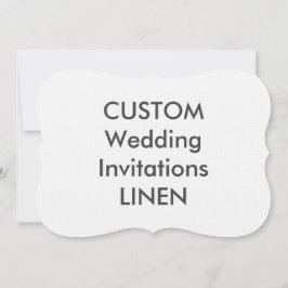 LINEN 100 lb 7x5-inch Bracket Shape Wedding Invita Kaart