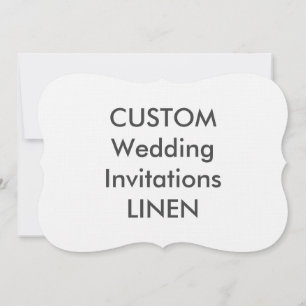 LINEN 100 lb 7x5-inch Bracket Shape Wedding Invita Kaart