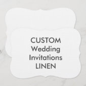 LINEN 100 lb 7x5-inch Bracket Shape Wedding Invita Kaart (Voorkant / Achterkant)