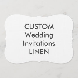 LINEN 100 lb 7x5-inch Bracket Shape Wedding Invita Kaart