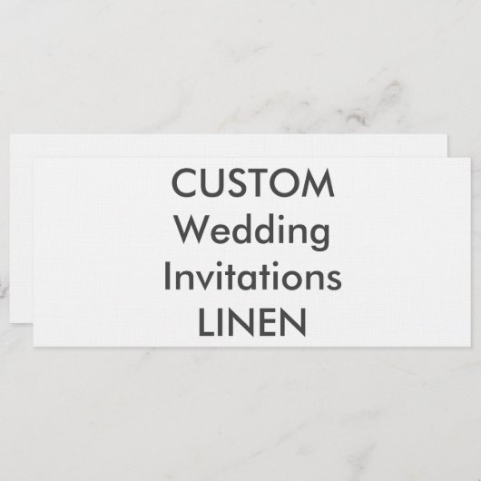 LINEN 100 lb 9,25 x 4-inch bruiloft Kaart (Voorkant / Achterkant)