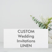 LINEN 100 lb 9,25 x 4-inch bruiloft Kaart (Staand voorkant)