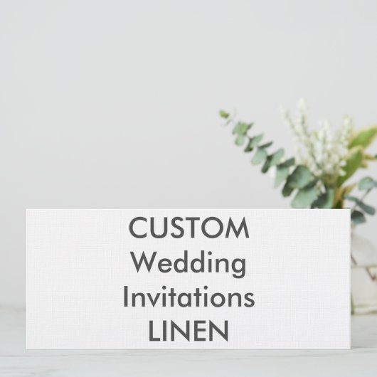 LINEN 100 lb 9,25 x 4-inch bruiloft Kaart (Staand voorkant)