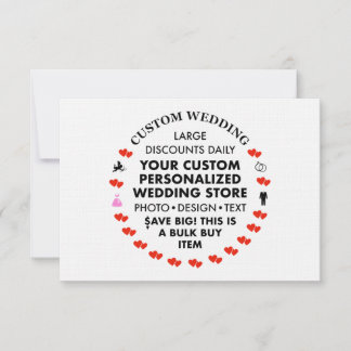 LINEN 3,5 inch x 5 inch huwelijksuitnodigingen Kaart