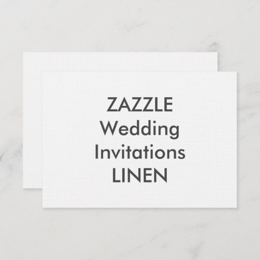 LINEN 6,25 x 4,5-inch bruiloft Kaart (Voorkant / Achterkant)