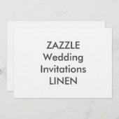 LINEN 7-inch x 5-inch bruiloft Kaart (Voorkant / Achterkant)