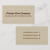  Linen Achtergrond Visitekaartjes (Voorkant / Achterkant)