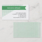 Linen Banner Personal Calling Card Contactkaartje (Voorkant / Achterkant)