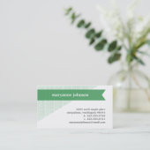 Linen Banner Personal Calling Card Contactkaartje (Staand voorkant)