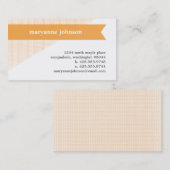 Linen Banner Personal Calling Card Contactkaartje (Voorkant / Achterkant)