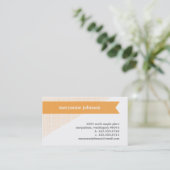 Linen Banner Personal Calling Card Contactkaartje (Staand voorkant)