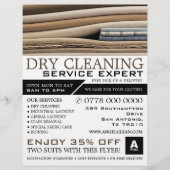 Linen Bedsheets, droog wasgoed, reinigingsservice Flyer (Voorkant)