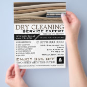 Linen Bedsheets, droog wasgoed, reinigingsservice Flyer (Hand)