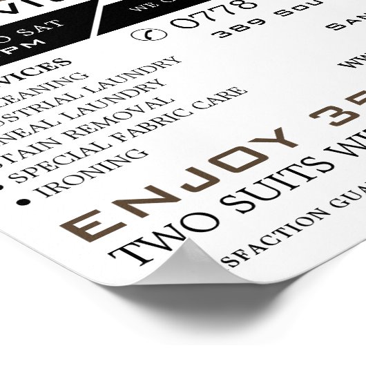 Linen Bedsheets, droog wasgoed, reinigingsservice Poster (Hoek)