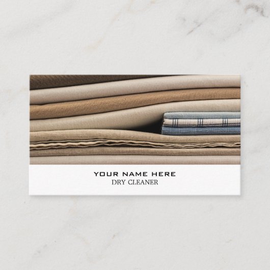 Linen Bedsheets, droog wasgoed, reinigingsservice Visitekaartje (Voorkant)