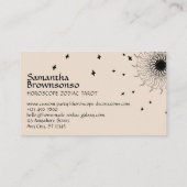 Linen Beige Abstracte Spirituele sterren Sun Visitekaartje (Achterkant)