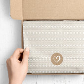 Linen Beige Fair Isle KerstSweater Pattern Tissuepapier