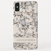 Linen Beige Floral | Gepersonaliseerd Case-Mate iPhone Case (Achterkant)