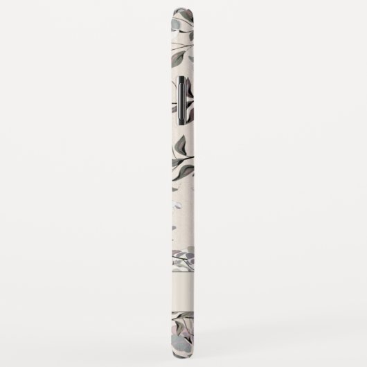 Linen Beige Floral | Gepersonaliseerd Case-Mate iPhone Case (Achterkant/rechts)