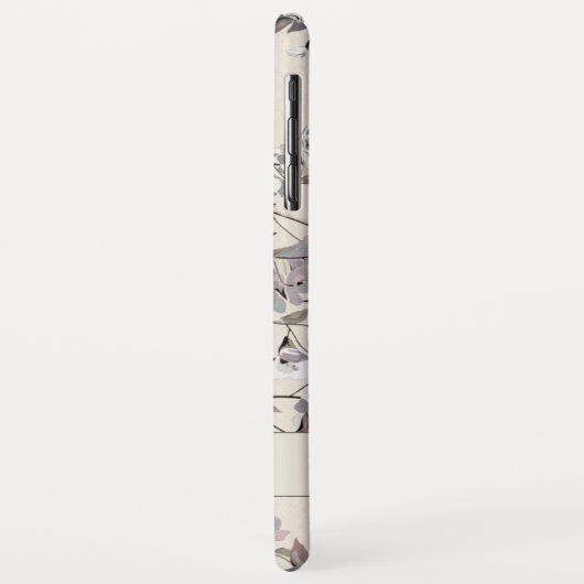 Linen Beige Floral | Gepersonaliseerd Case-Mate iPhone Case (Achterkant/links)