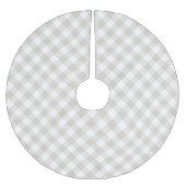 Linen Beige Gingham Kerstboom Rok (Voorkant)