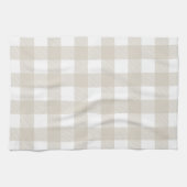 Linen Beige Preppy Buffalo Check Pset Theedoek (Horizontaal)